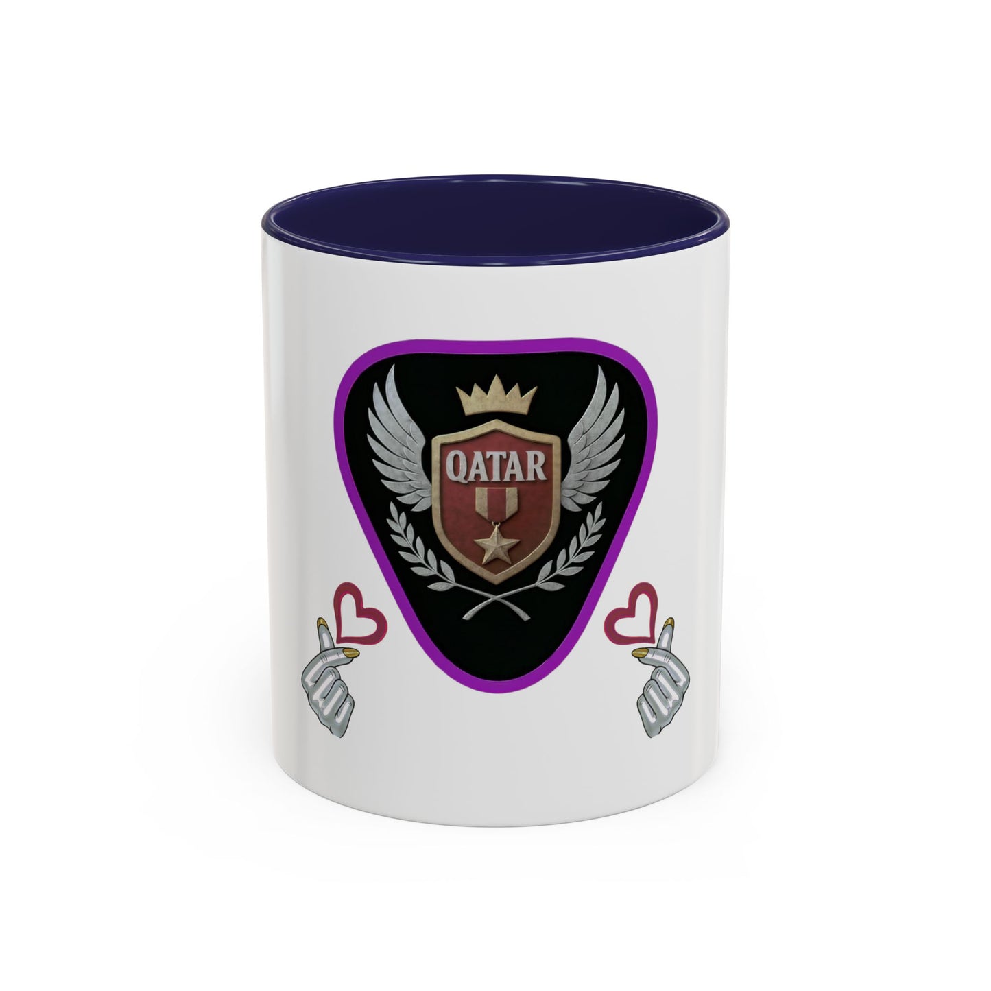 Qatar-Inspired Accent Coffee Mug, Unique Gift for Coffee Lovers, Personalized Mug for Friends, Stylish Office Cup, Perfect for Everyday Use