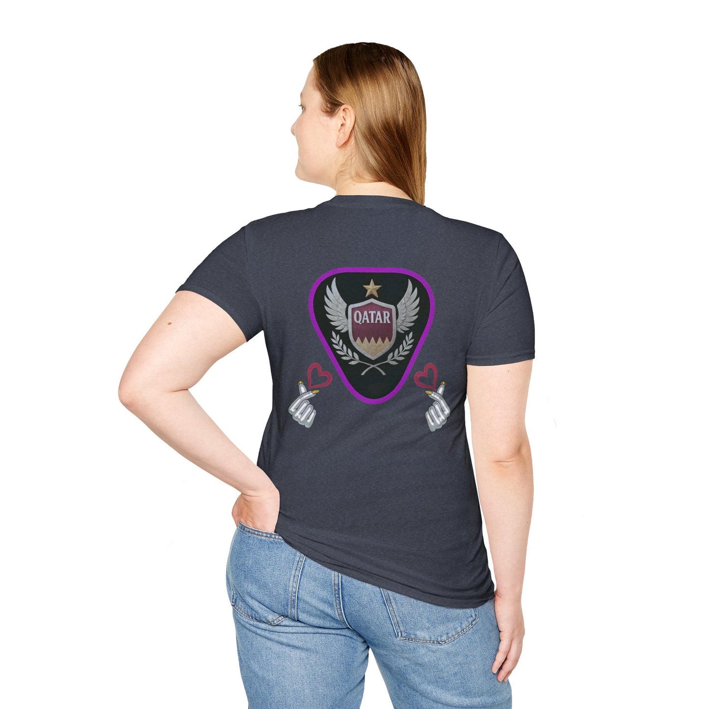 Qatar Pride Unisex Softstyle T-Shirt, Casual Wear, Sports Apparel, Gift for Fans, Travel Souvenir, Unique Design