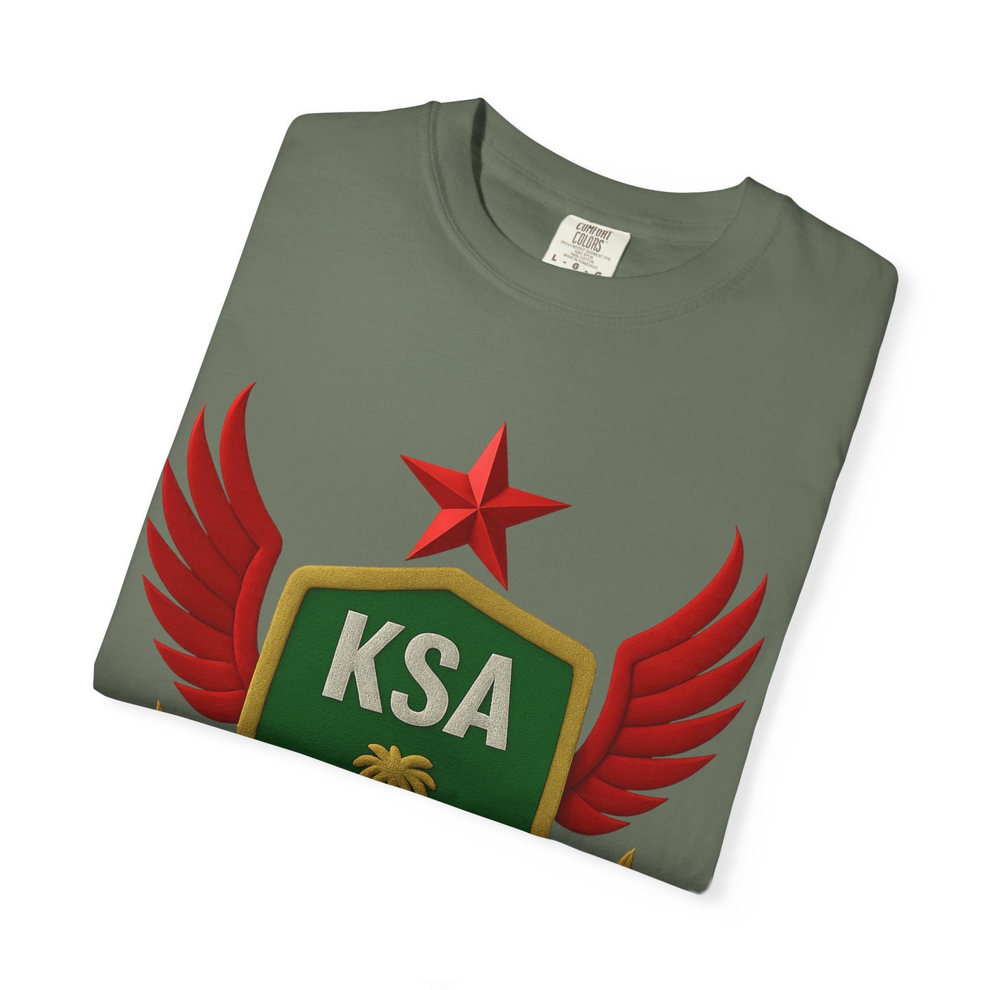 KSA Inspired Unisex Garment-Dyed T-shirt | Casual Style Tee, Graphic Shirt, Unique Design, Gift for Fans, Summer Fashion