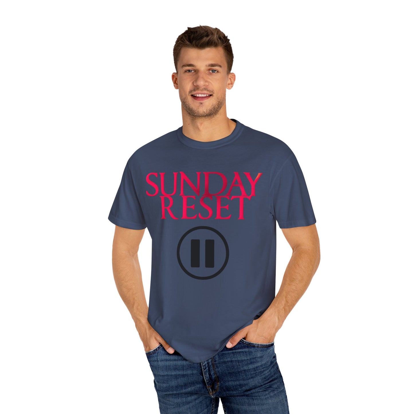 T-Shirt Sunday Reset Unisex Garment-Dyed