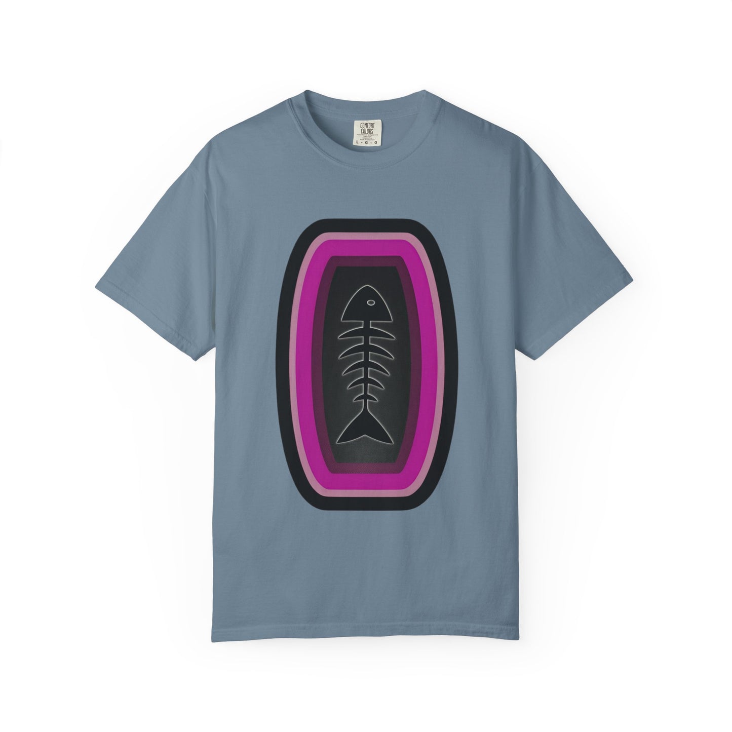 FISH BONE AND BULLS T-Shirt - Vintage Unisex Garment-Dyed Tee