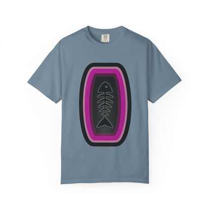 FISH BONE AND BULLS T-Shirt - Vintage Unisex Garment-Dyed Tee