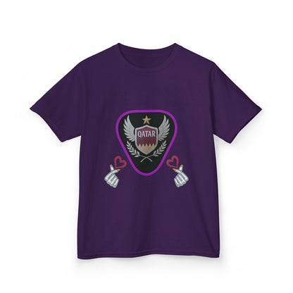 Kids' Fun Graphic Tee, Casual Kids T-Shirt, Cute Kids Top, Qatar Themed Shirt, Gift for Young Fans