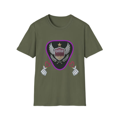 Qatar Pride Unisex Softstyle T-Shirt, Casual Wear, Sports Apparel, Gift for Fans, Travel Souvenir, Unique Design
