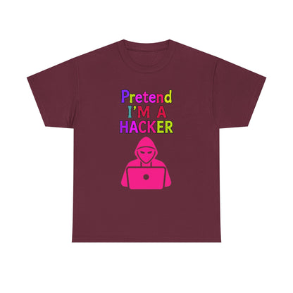 Pretend I'm a Hacker Tee, Fun Unisex Heavy Cotton Tee, Geeky Gift for Coders, Computer Lovers Shirt, Casual Everyday Wear, Unique [...]