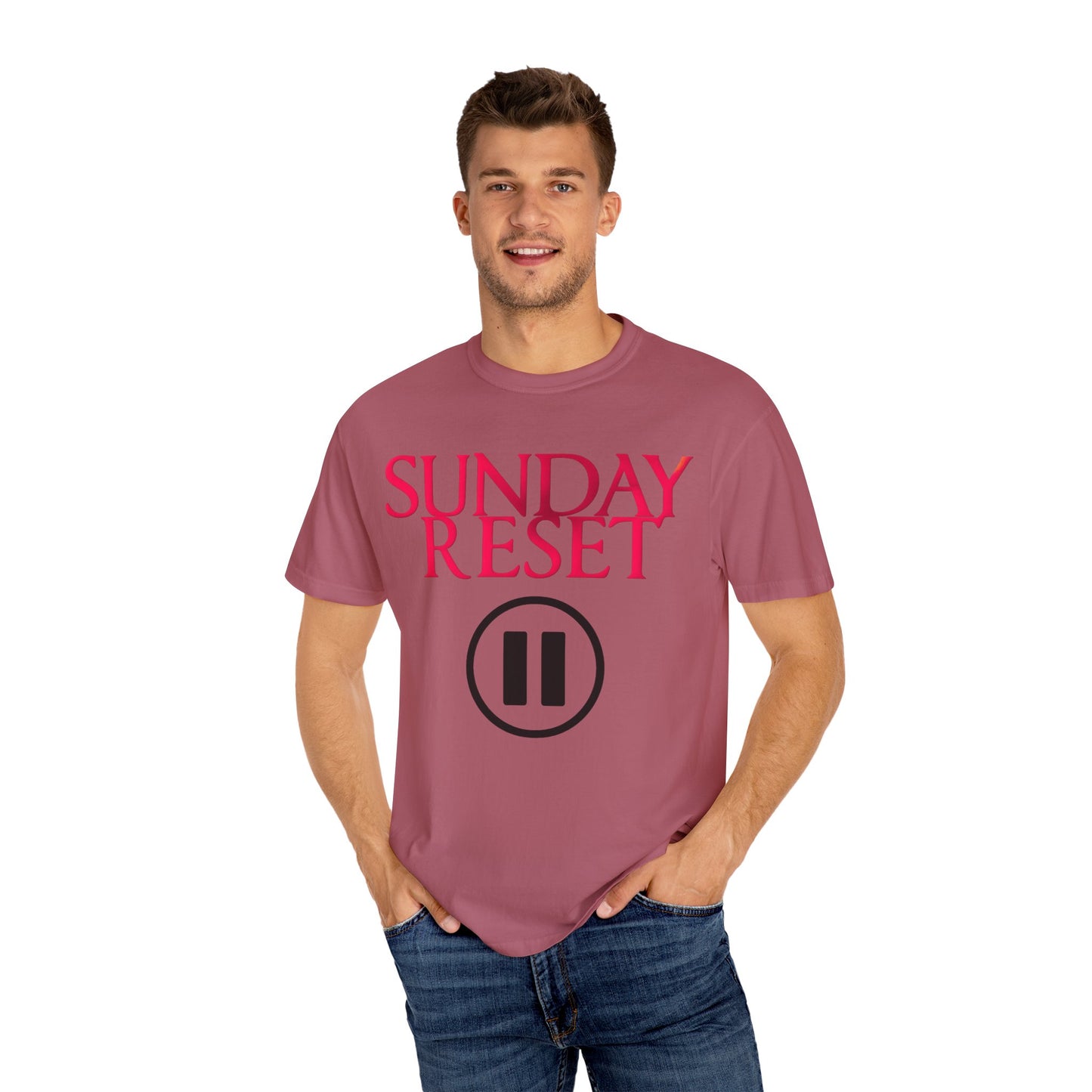 T-Shirt Sunday Reset Unisex Garment-Dyed