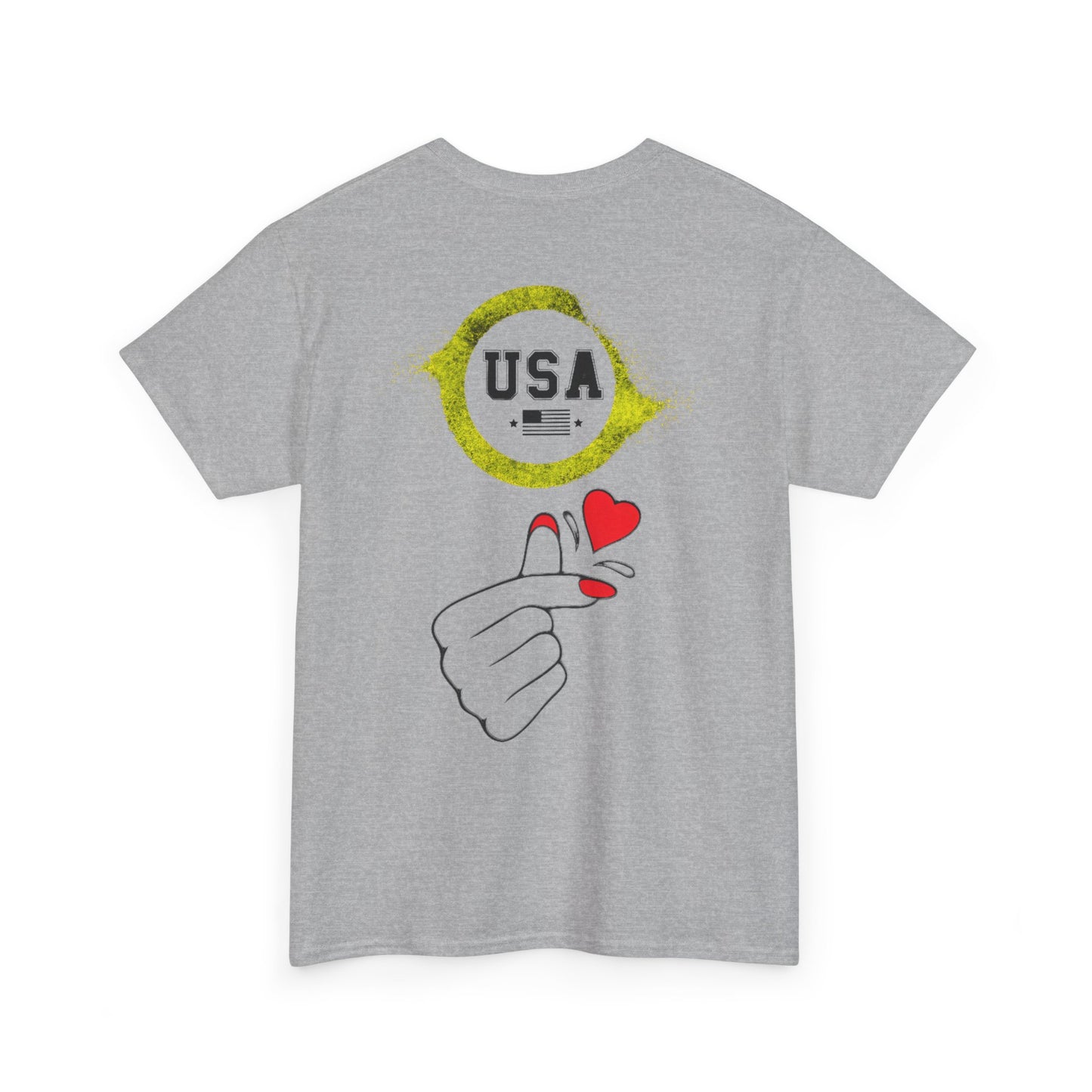 USA Love Graphic Tee, Unisex Cotton Shirt for Holidays, Gifts, Events, Patriotic Wear, Fun Fashion