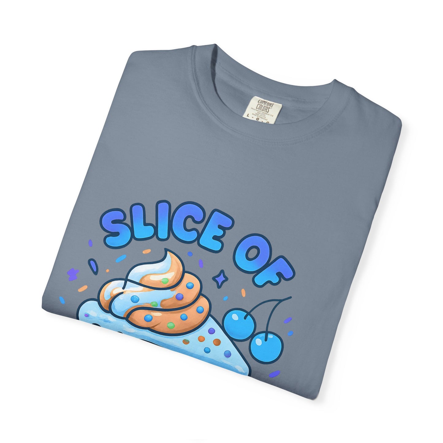 Colorful Slice of Happiness T-Shirt, Cute Dessert Tee, Unisex Graphic Tee, Sweet Gift for Foodies, Fun Casual Wear