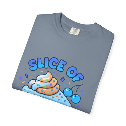 Colorful Slice of Happiness T-Shirt, Cute Dessert Tee, Unisex Graphic Tee, Sweet Gift for Foodies, Fun Casual Wear