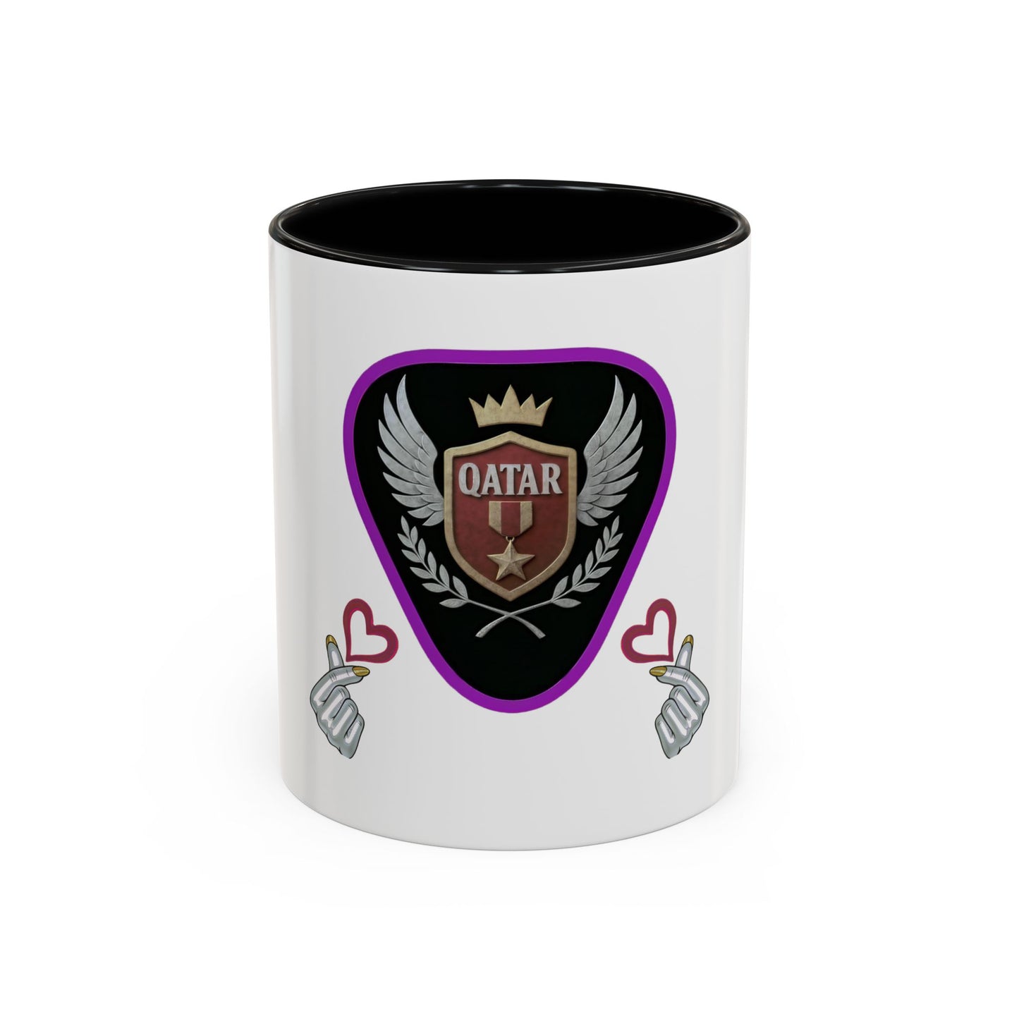 Qatar-Inspired Accent Coffee Mug, Unique Gift for Coffee Lovers, Personalized Mug for Friends, Stylish Office Cup, Perfect for Everyday Use