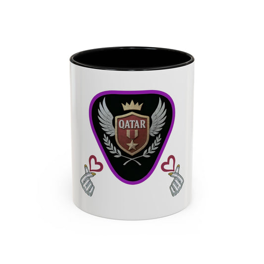 Qatar-Inspired Accent Coffee Mug, Unique Gift for Coffee Lovers, Personalized Mug for Friends, Stylish Office Cup, Perfect for Everyday Use