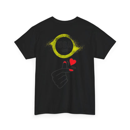 USA Love Graphic Tee, Unisex Cotton Shirt for Holidays, Gifts, Events, Patriotic Wear, Fun Fashion