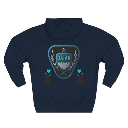 Fleece Hoodie - Qatar Love Design