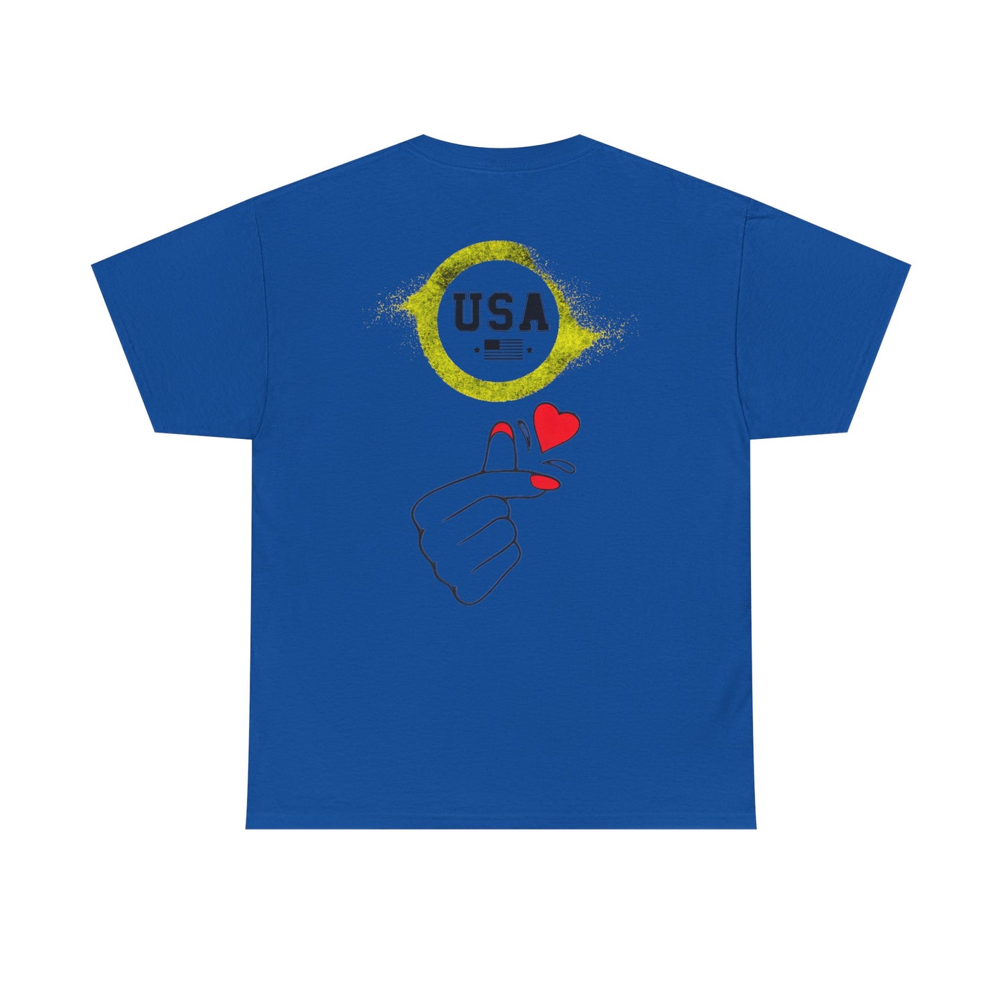 USA Love Graphic Tee, Unisex Cotton Shirt for Holidays, Gifts, Events, Patriotic Wear, Fun Fashion