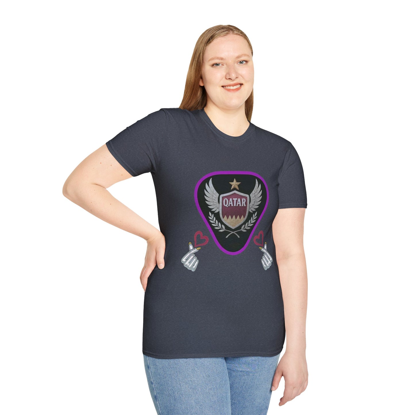 Qatar Pride Unisex Softstyle T-Shirt, Casual Wear, Sports Apparel, Gift for Fans, Travel Souvenir, Unique Design