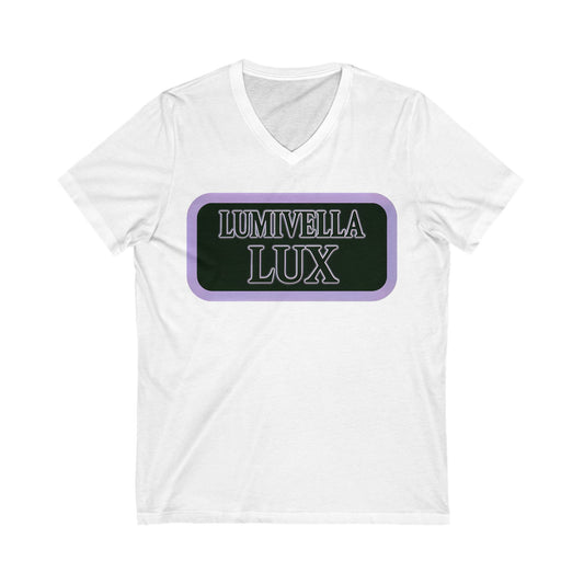 Lumivella Lux V-Neck Tee, Boho Chic T-Shirt, Unisex V-Neck, Casual Wear, Gift for Nature Lovers, Spring Fashion