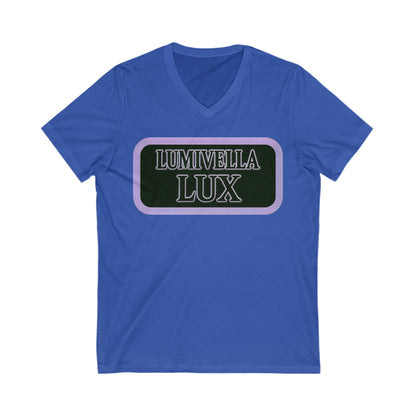 Lumivella Lux V-Neck Tee, Boho Chic T-Shirt, Unisex V-Neck, Casual Wear, Gift for Nature Lovers, Spring Fashion