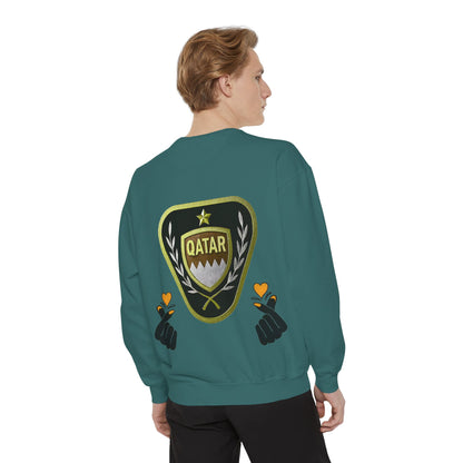 Qatar-Inspired Unisex Sweatshirt | Cozy Fashion for Sports Fans, Travel Lovers, Gift for Holidays, Casual Wear