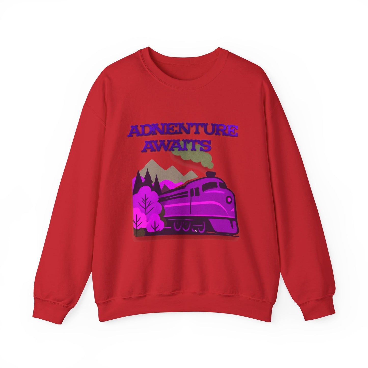 Vintage Train Adventure Sweatshirt - Cozy Travel Design