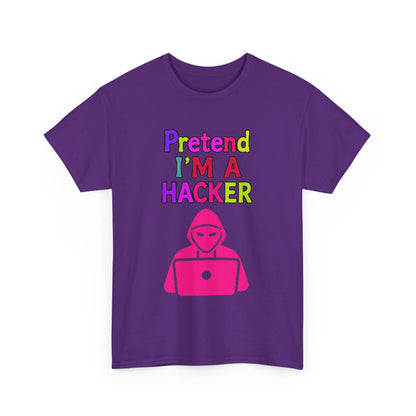Pretend I'm a Hacker Tee, Fun Unisex Heavy Cotton Tee, Geeky Gift for Coders, Computer Lovers Shirt, Casual Everyday Wear, Unique [...]
