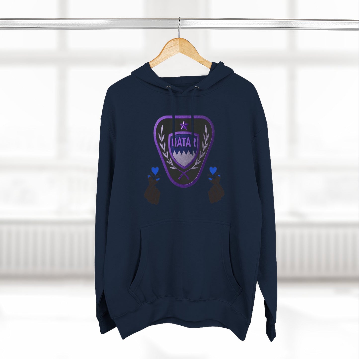 Fleece Hoodie - Qatar Love Design