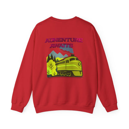 Vintage Train Adventure Sweatshirt - Cozy Travel Design