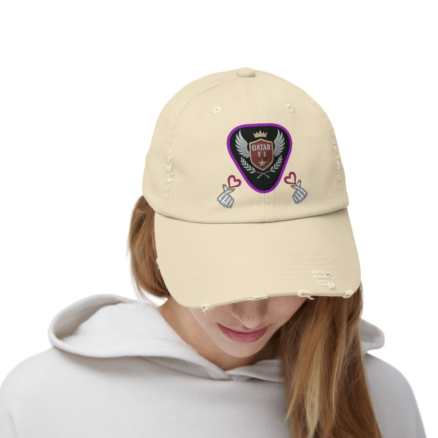 Cap Qatar Love - Unisex Distressed