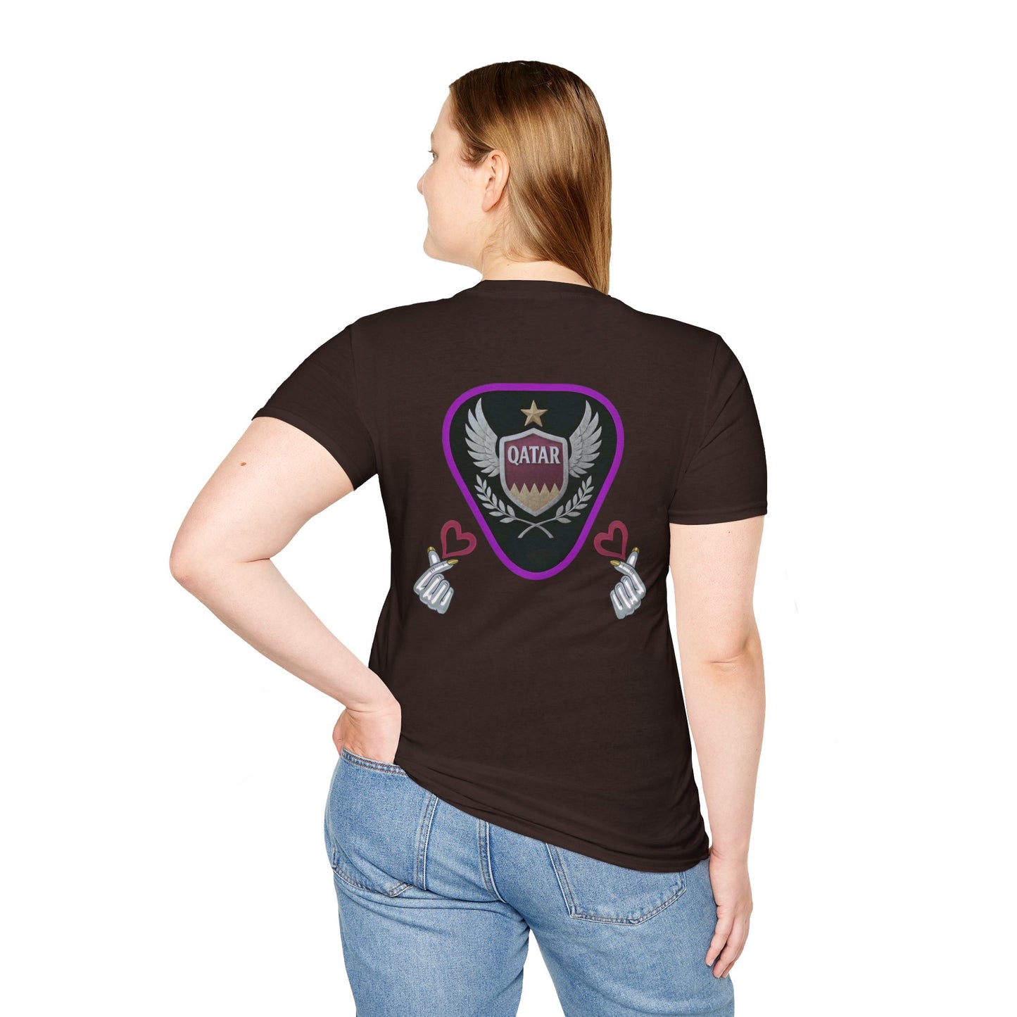 Qatar Pride Unisex Softstyle T-Shirt, Casual Wear, Sports Apparel, Gift for Fans, Travel Souvenir, Unique Design