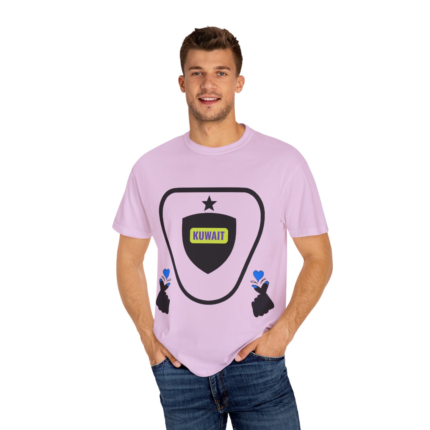 Garment-Dyed T-shirt - Kuwait Lover Graphic Tee