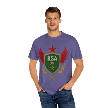 KSA Inspired Unisex Garment-Dyed T-shirt | Casual Style Tee, Graphic Shirt, Unique Design, Gift for Fans, Summer Fashion
