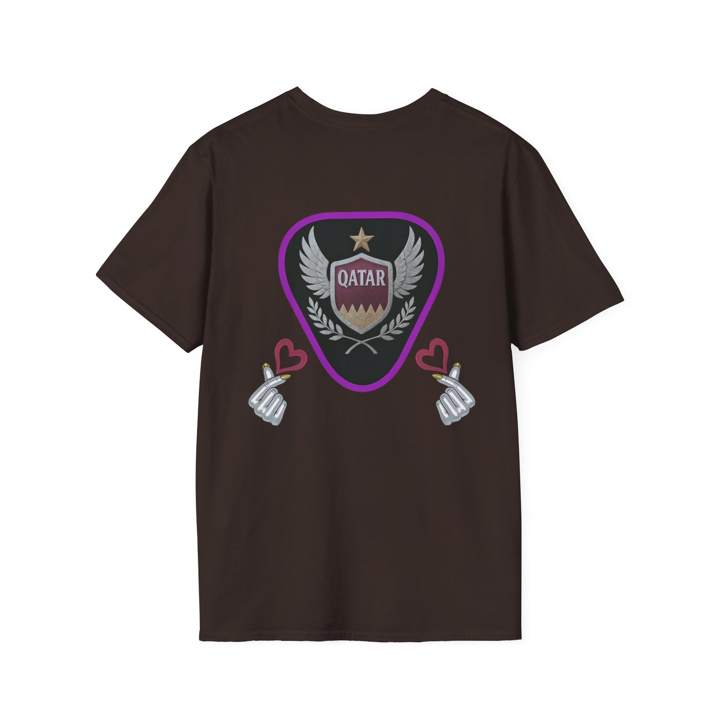 Qatar Pride Unisex Softstyle T-Shirt, Casual Wear, Sports Apparel, Gift for Fans, Travel Souvenir, Unique Design