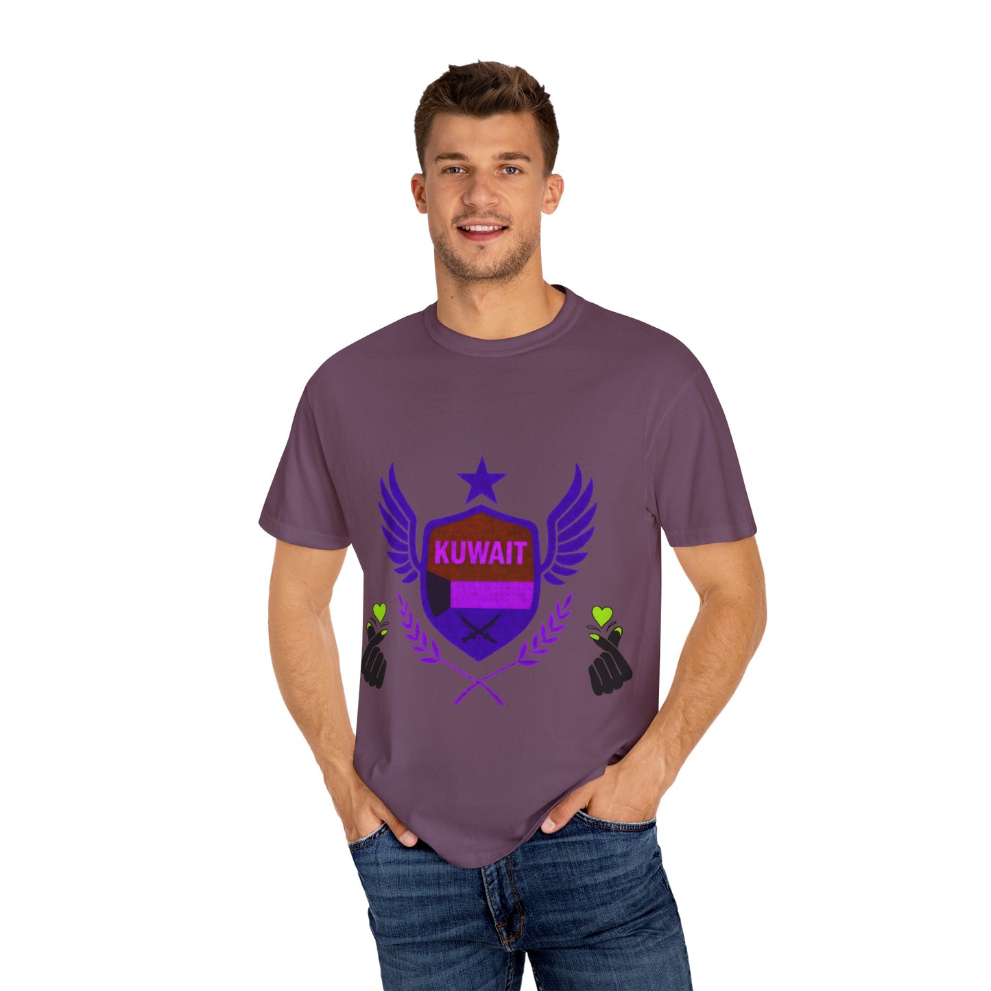 Kuwait Pride Unisex T-Shirt, Garment-Dyed Tee, LGBTQ+ Support Shirt, Casual Wear, Gift for Pride Month, Statement Fashion
