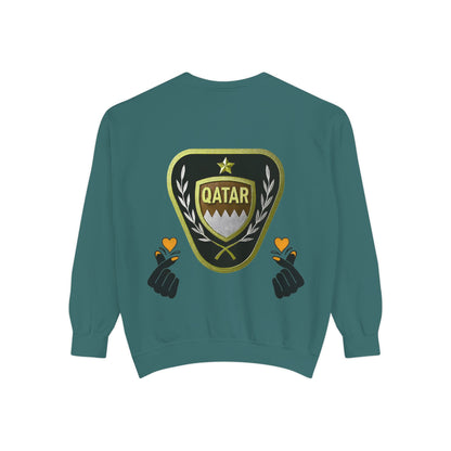 Qatar-Inspired Unisex Sweatshirt | Cozy Fashion for Sports Fans, Travel Lovers, Gift for Holidays, Casual Wear