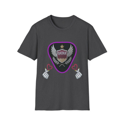 Qatar Pride Unisex Softstyle T-Shirt, Casual Wear, Sports Apparel, Gift for Fans, Travel Souvenir, Unique Design