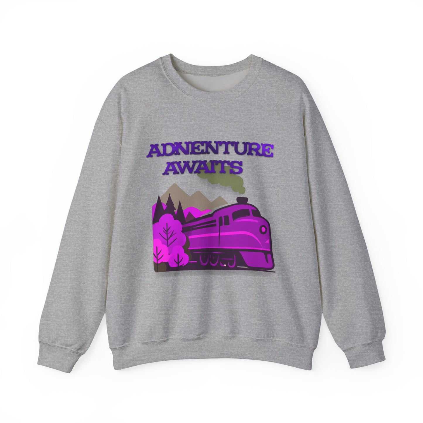Vintage Train Adventure Sweatshirt - Cozy Travel Design