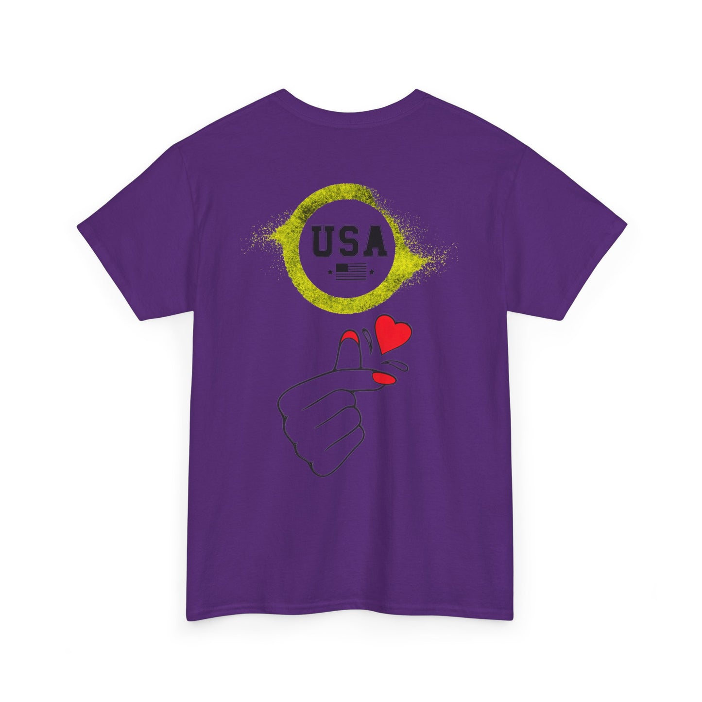 USA Love Graphic Tee, Unisex Cotton Shirt for Holidays, Gifts, Events, Patriotic Wear, Fun Fashion