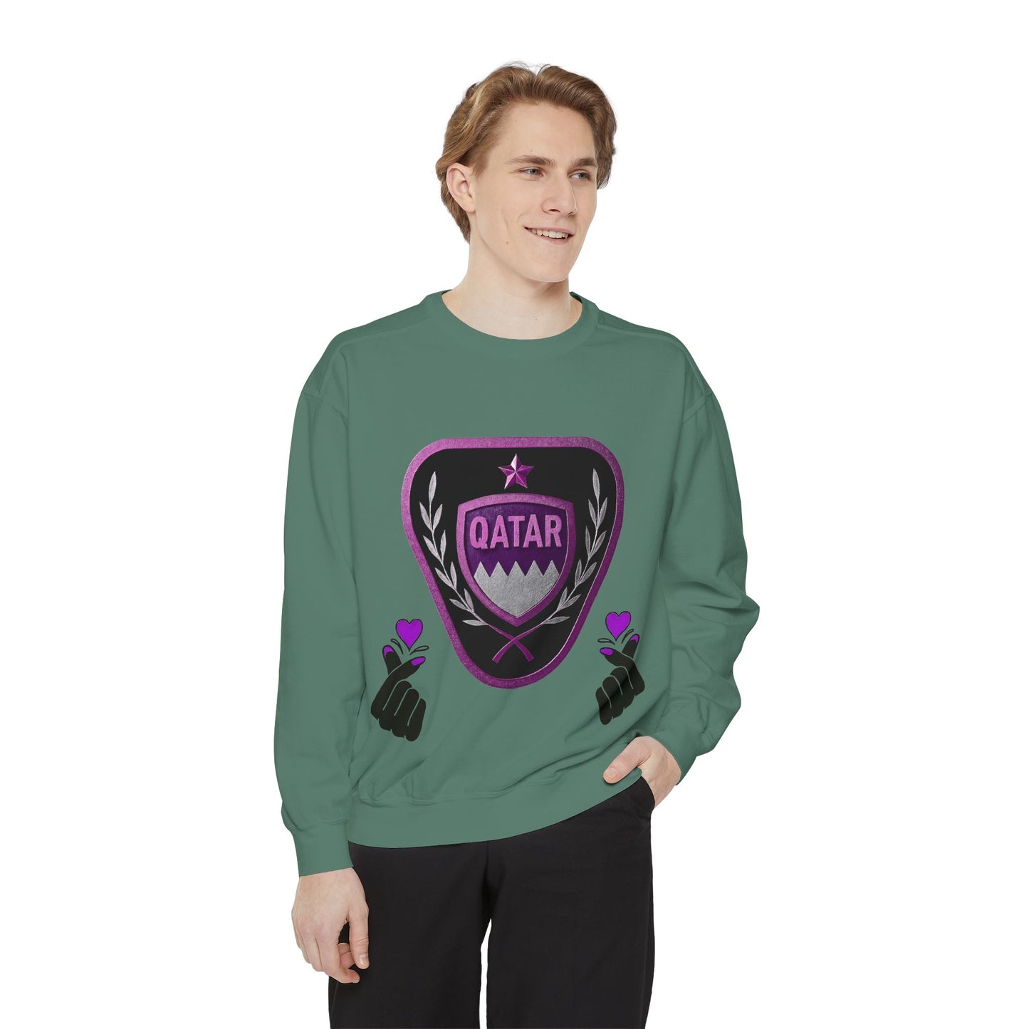 Qatar-Inspired Unisex Sweatshirt | Cozy Fashion for Sports Fans, Travel Lovers, Gift for Holidays, Casual Wear