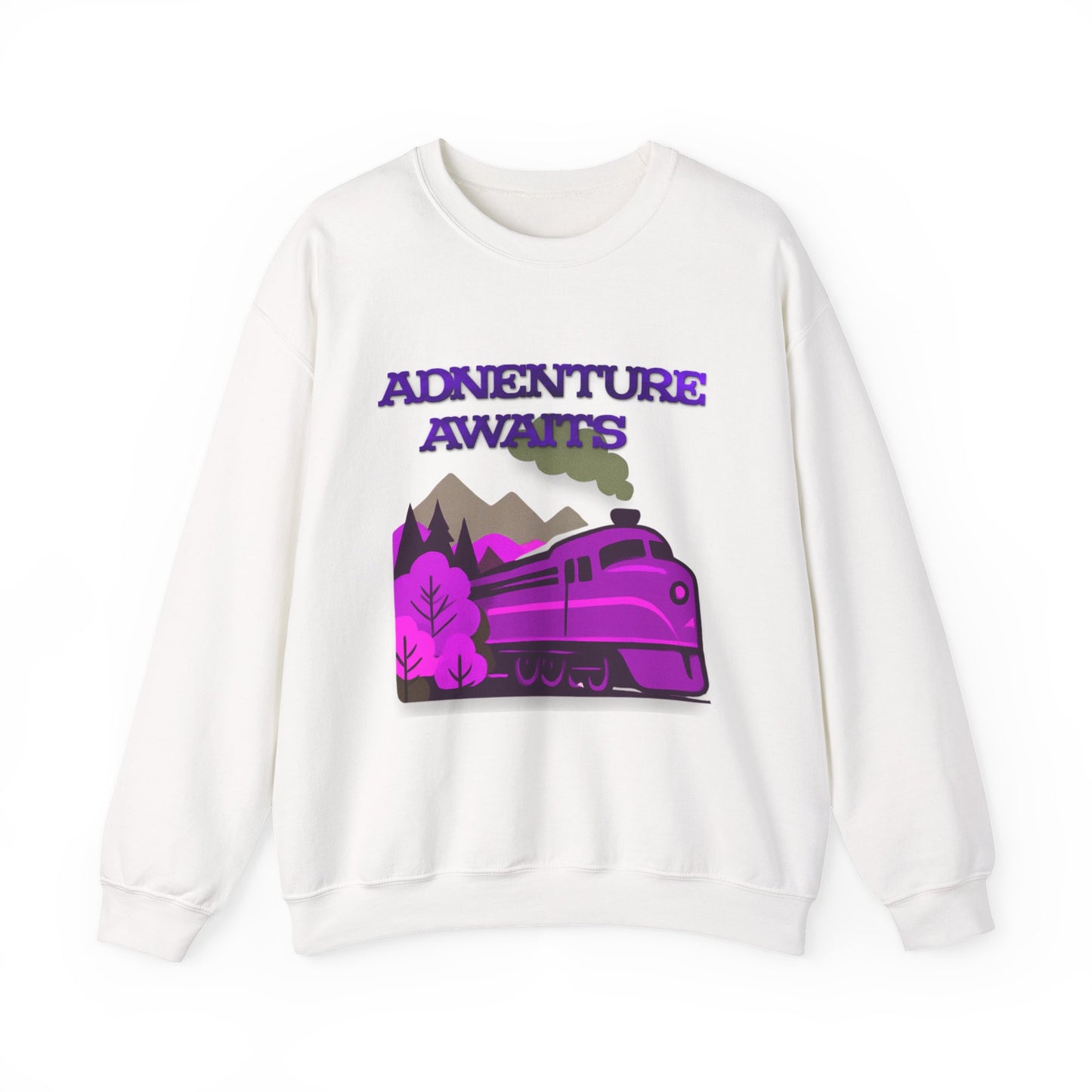 Vintage Train Adventure Sweatshirt - Cozy Travel Design