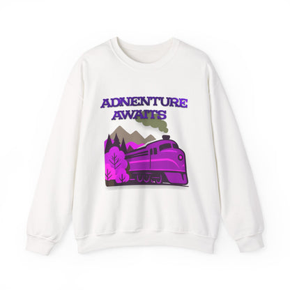 Vintage Train Adventure Sweatshirt - Cozy Travel Design