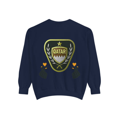 Qatar-Inspired Unisex Sweatshirt | Cozy Fashion for Sports Fans, Travel Lovers, Gift for Holidays, Casual Wear