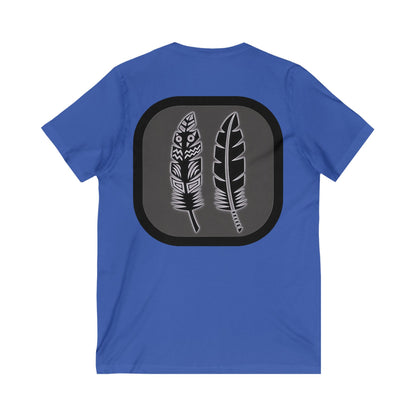 Lumivella Lux V-Neck Tee, Boho Chic T-Shirt, Unisex V-Neck, Casual Wear, Gift for Nature Lovers, Spring Fashion