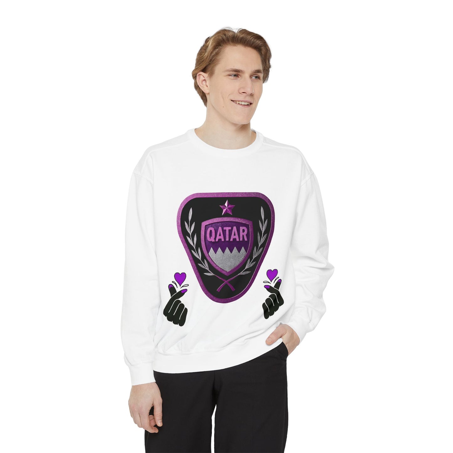 Qatar-Inspired Unisex Sweatshirt | Cozy Fashion for Sports Fans, Travel Lovers, Gift for Holidays, Casual Wear