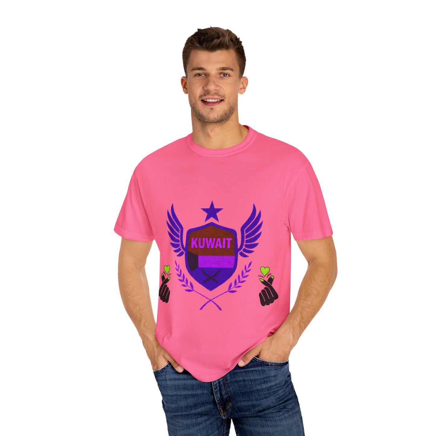 Kuwait Pride Unisex T-Shirt, Garment-Dyed Tee, LGBTQ+ Support Shirt, Casual Wear, Gift for Pride Month, Statement Fashion