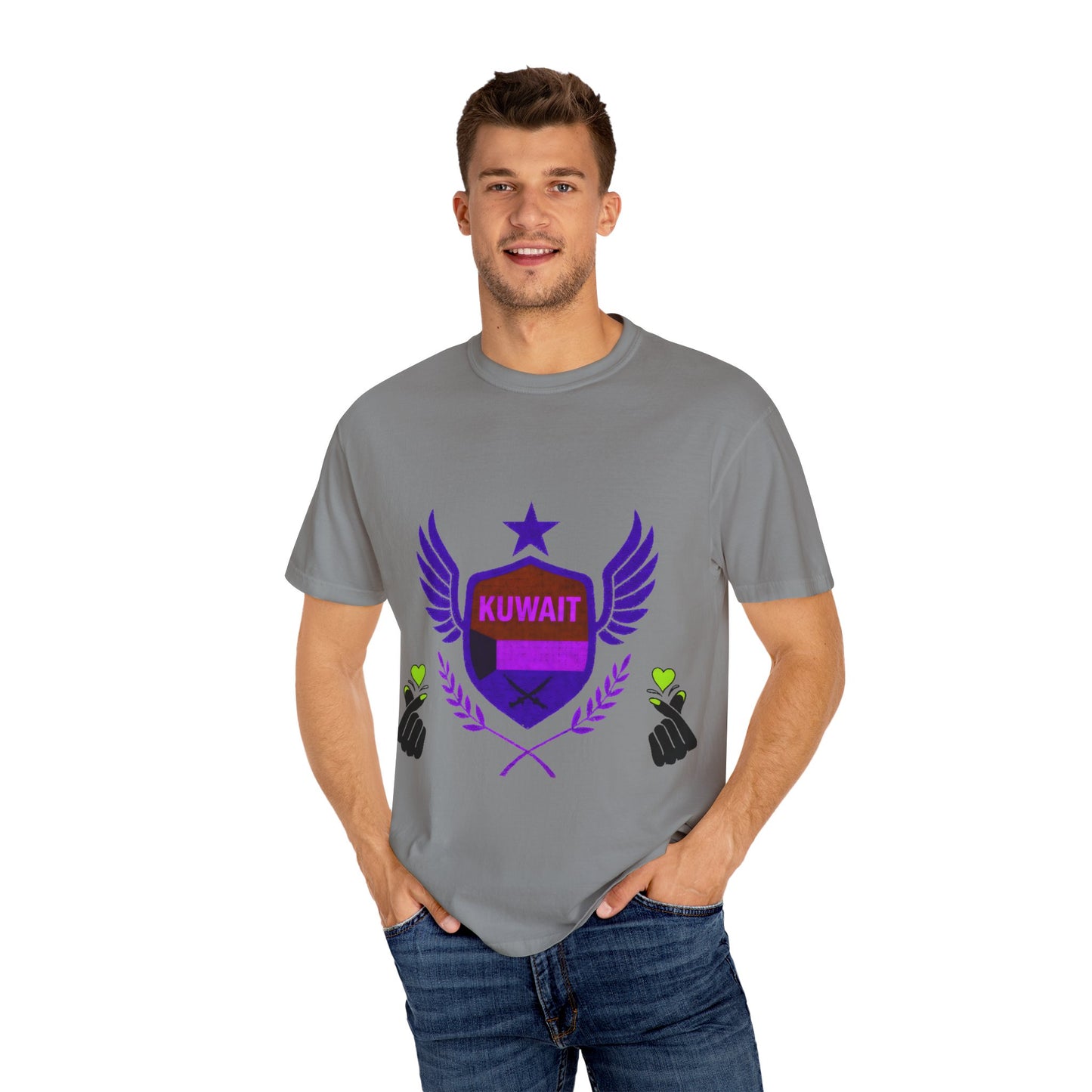 Kuwait Pride Unisex T-Shirt, Garment-Dyed Tee, LGBTQ+ Support Shirt, Casual Wear, Gift for Pride Month, Statement Fashion