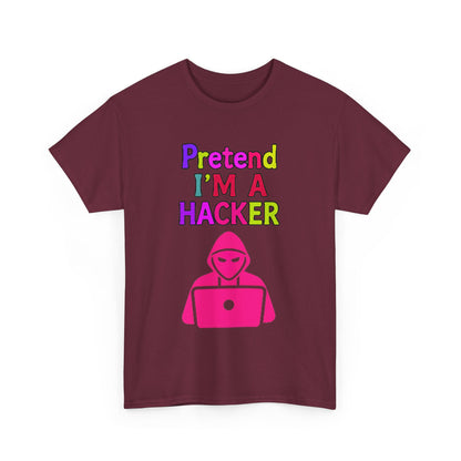 Pretend I'm a Hacker Tee, Fun Unisex Heavy Cotton Tee, Geeky Gift for Coders, Computer Lovers Shirt, Casual Everyday Wear, Unique [...]