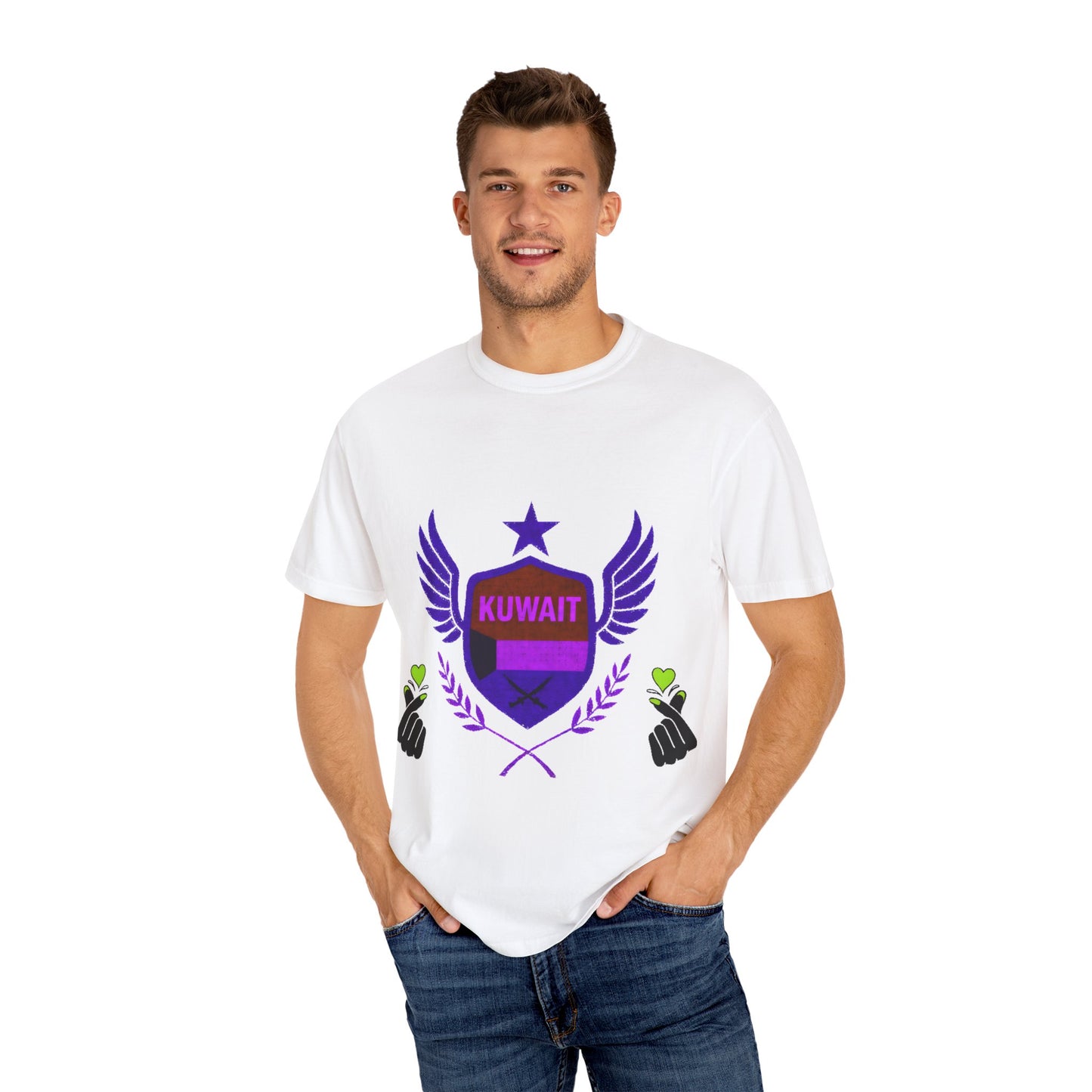 Kuwait Pride Unisex T-Shirt, Garment-Dyed Tee, LGBTQ+ Support Shirt, Casual Wear, Gift for Pride Month, Statement Fashion