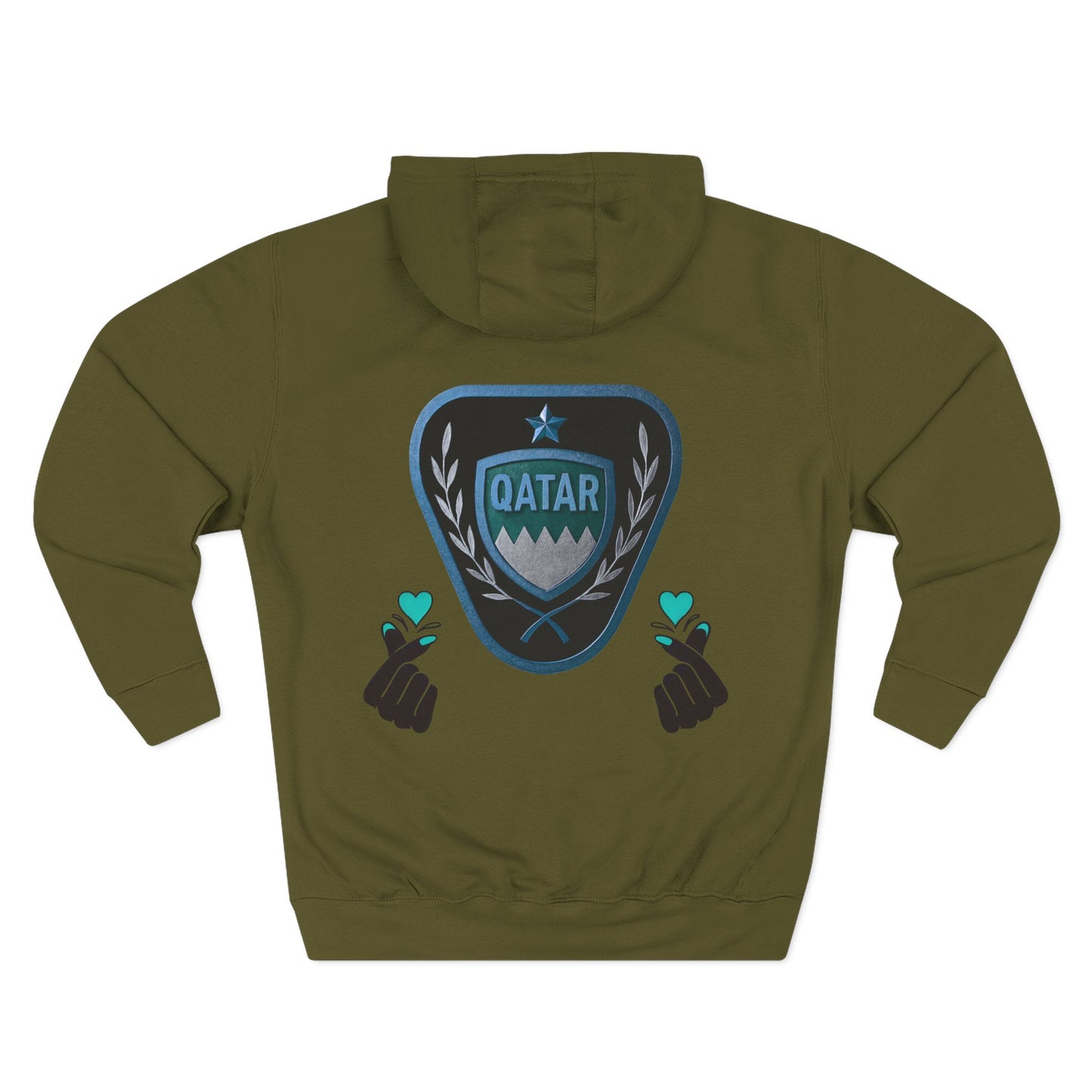 Fleece Hoodie - Qatar Love Design