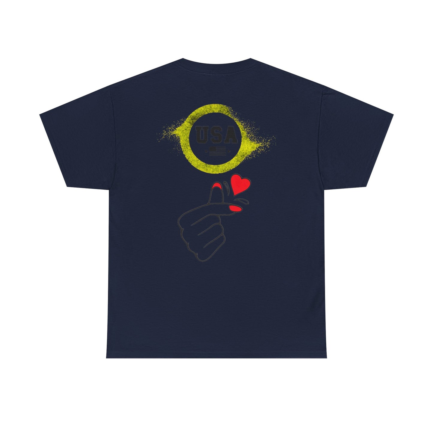 USA Love Graphic Tee, Unisex Cotton Shirt for Holidays, Gifts, Events, Patriotic Wear, Fun Fashion