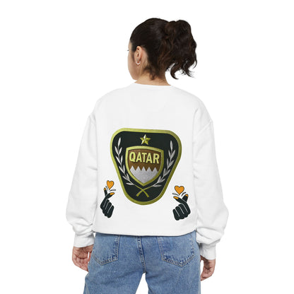 Qatar-Inspired Unisex Sweatshirt | Cozy Fashion for Sports Fans, Travel Lovers, Gift for Holidays, Casual Wear