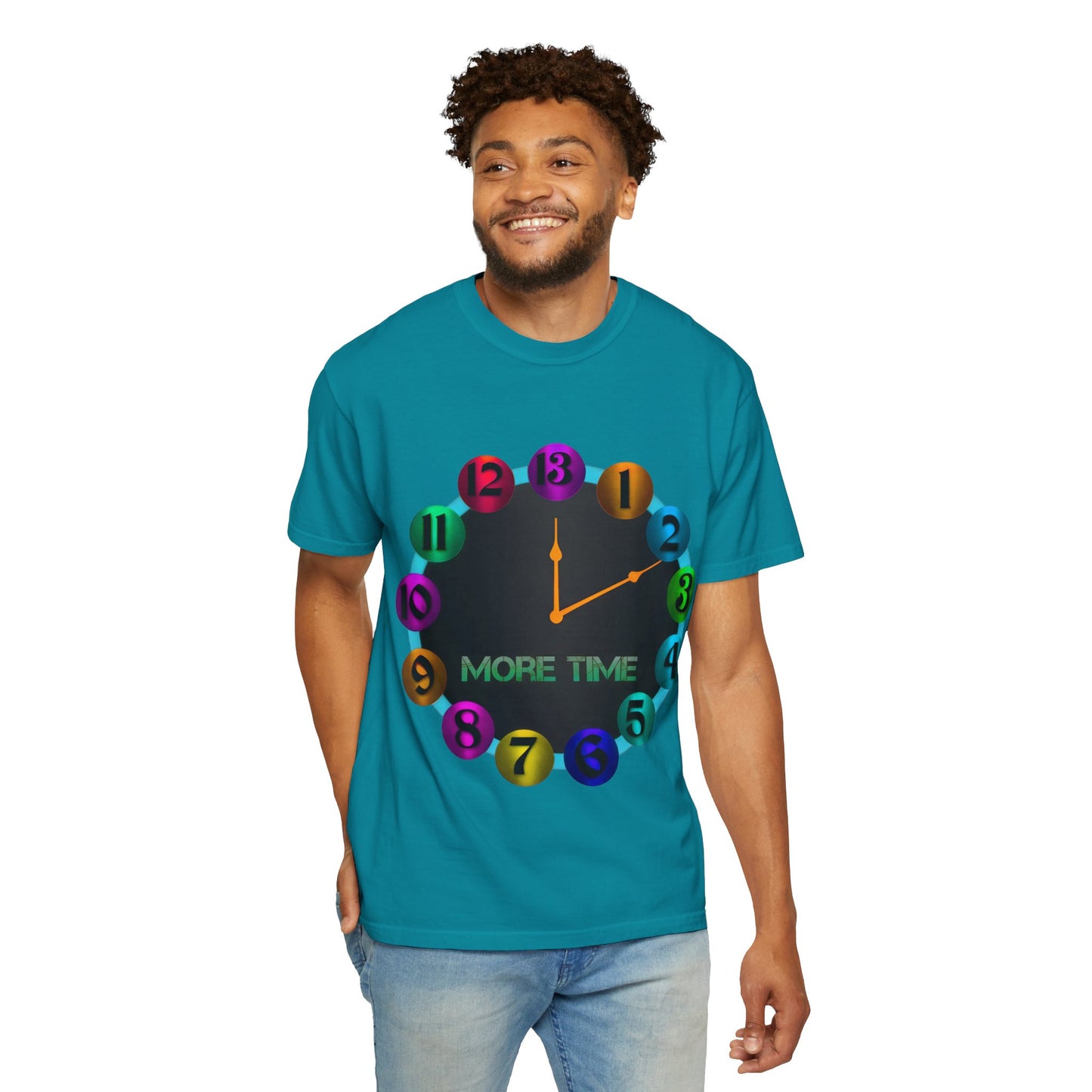 Garment-Dyed T-shirt - MORE TIME Graphic Tee